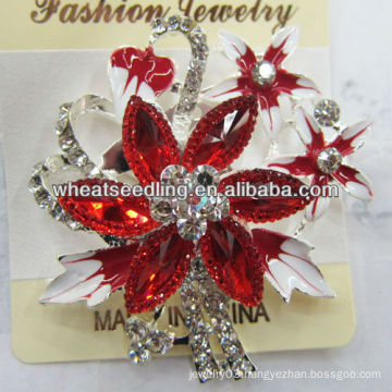 2015 Hot Sale High Quality Elegant flower Crystal rhinestone Brooches BR22